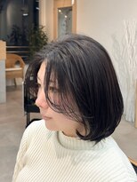トト 船橋店(toto.)&nbsp;☆ココアベージュ小顔オリーブグレークラゲヘアーショート[船橋]