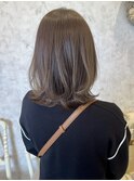 ブリーチなしカラー◎ミディアムレイヤー×顔周りカット