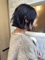 ニア 清澄白河(nir) 〈清澄白河 半個室〉切りっぱなしボブ/パープルグレー