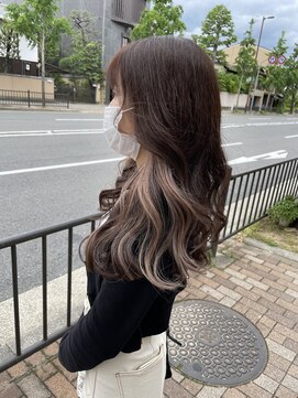 ラ ヴィ ベル(La vie Belle) ☆ホワイトベージュ×インナーカラー☆#イヤリング #ベージュ