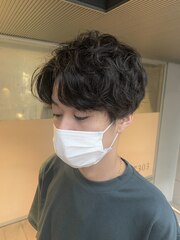 20代30代☆黒髪でもおしゃれ感UP！メンズゆるスパイラルパーマ☆