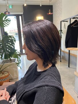 ヘア サロン ルート 幕張(Hair Salon ROUTE) 《大人可愛い》小顔くびれミィディアムボブウルフ[ROUTE 幕張店]