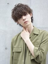 ナチュラルベージュ王道ミディウルフ