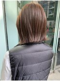 柔らかブラウン#切りっぱなしボブ