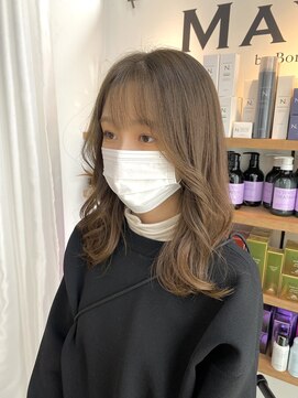 ボヌール オオサカ(Bonheur OSAKA) お客様スタイル/ブリーチなしベージュ