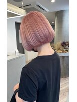ルーブ トウキョウ(Loob. TOKYO) 韓国風ペールピンク☆前下がりボブ【池袋.髪質改善.ブリーチ】