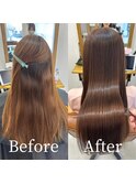 髪質改善ストレートカラーエステ