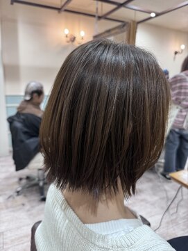 ラボヌールヘアーノーブル 新越谷店(La Bonheur hair noble) 極上髪質改善/切りっぱなしボブ【美髪】【イメチェン】