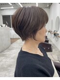 ショートカット/明るい白髪染め/ショートボブ/北千住