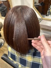 step５｜☆ドライ後仕上げは髪質に合わせた仕上げオイルを選別しドライします。