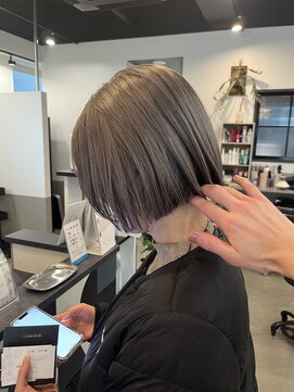 切りっぱなしボブグレージュニュアンスカラー登戸向ヶ丘遊園