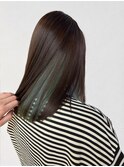 インナーカラー×大人可愛い冬アッシュブラウン×ミントグリーン