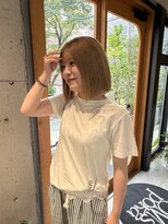 オムズポカ 栄矢場町店(OM's poka)&nbsp;切りっぱなしボブ/ベージュカラー