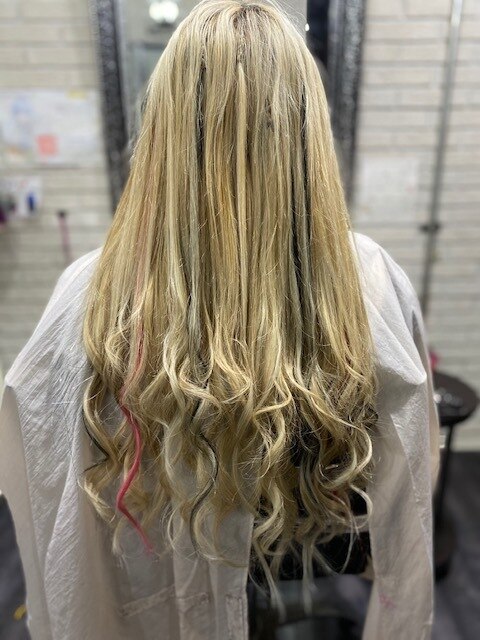 編み込みエクステ ロングストレート 束毛（編み込みエクステ エクステ  