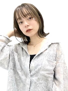 トルネード(TORNADO) 切りっぱなしボブ 外ハネパーマ 波ウェーブ コテ巻き風 t428