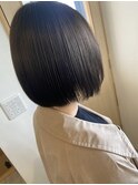 ボブ×ダークブラウン