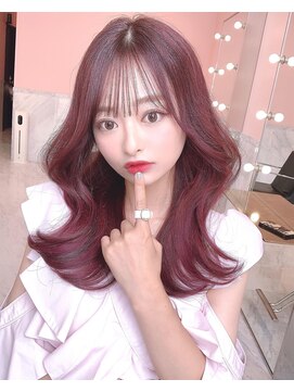 ルイ(LOUIS) 【 LOUIS 】ブリーチなしで叶う チェリーピンク