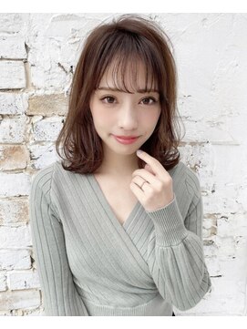 ロンド クラン 岡崎(Lond Clan) 小顔ヘア ヌーディーカラー 韓国ボブ 切りっぱなしボブ