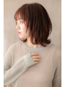 カバーヘア ブリス 川口(COVER HAIR bliss) フレンチカジュアルイヤリングカラーボブウルフZ川口20代30代