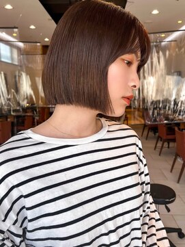 ラフ フロム ガーデン(Laf from GARDEN) ボブ/韓国風/縮毛矯正/ダークアッシュ/シアーカラー