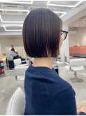 切りっぱなしボブ×透明感カラーN-36