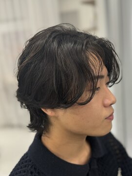 バース 梅田中崎町店(BIRTH) ニュアンスパーマセンターパートワンカールパーマ韓国メンズ