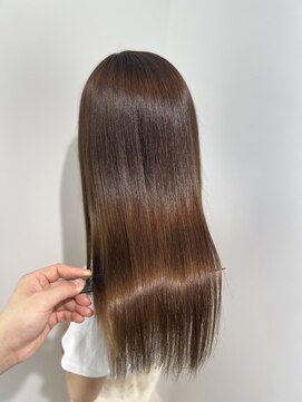 ビューブルー 亀戸錦糸町(VIEW BLUE) 美髪カールシアーカラーピンクブラウンエアリーロングセミディ