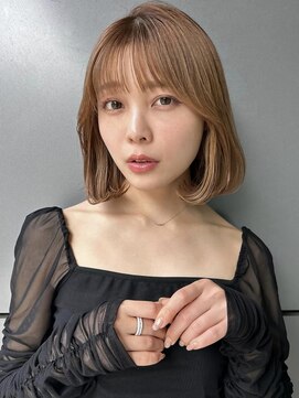 トルネード(TORNADO) くびれボブ シースルーバング 似合わせカット 丸顔 面長 A1128