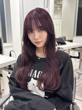 ユーフォリア 渋谷グランデ(Euphoria SHIBUYA GRANDE) ラベンダーカラー  ブリーチなしダブルカラー ゆる巻きウェーブ