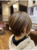襟足薄めショート