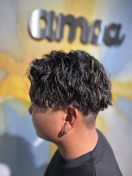 ツイスパメッシュ/波巻きパーマ