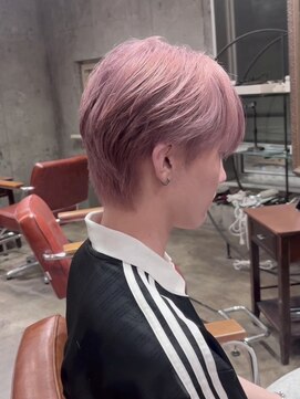 サロンドミルク 新百合ヶ丘店(salon de MiLK) ペールピンク×センターパート【新百合ヶ丘】