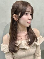 ナナローネス 渋谷(nana loness)&nbsp;顔まわりカット　レイヤーカット　顔まわりレイヤー　ベージュ