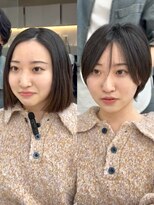 マウル ナゴヤ 名駅(MAEUL NAGOYA)&nbsp;似合わせカット　グレージュ　ショートボブ　くびれショート