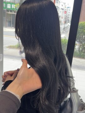 ビューブルー 亀戸錦糸町(VIEW BLUE) ◎小顔前髪顔まわりネイビーブラックロングミディアム