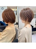 40代50代60代絶壁補正ショート白髪ぼかし銀座大人な丸みくびれ井