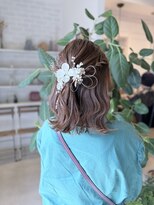 リグ ヘアアンドデザイン(LiG hair&design)&nbsp;ハーフアップアレンジ