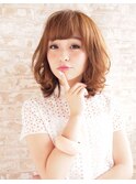 おろし流しバングで上品ヘア