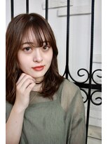 ヘアーアンドメイク シークタチカワ 立川店(Hair&Make Seek)&nbsp;【seek早坂】フェザーバング　オリーブグレージュ