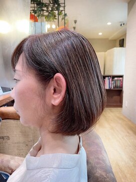 ヘアサロン アティリー(Hair Salon Attirer) 西梅田/ボブ/グレーベージュ/白髪ぼかし【Attirer飯田裕之】