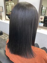 リジョイスヘア(REJOICE hair) 【REJOICE hair】ディープグレーアッシュ×ストレートヘア