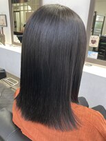 リジョイスヘア(REJOICE hair) 【REJOICE hair】ディープグレーアッシュ×ストレートヘア