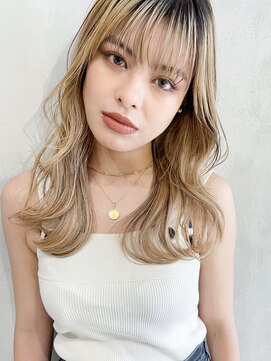 アルバム 池袋(ALBUM) ロングレイヤースタイル_グレージュカラーボブウルフ_58739