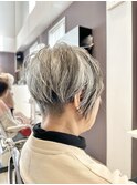ベリーショート×トップだけパーマ