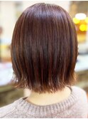 20代30代40代髪質改善カラーココアブラウン透明感外ハネボブ