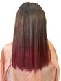 アグ ヘアー イオット 大和田店(Agu hair i'ott)&nbsp;デザインカラー毛先レッド