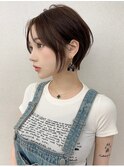 ボブヘア/レイヤーカット/ウェットヘア/オリーブベージュ/表参道