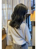 ネイビーブラック×レイヤースタイル