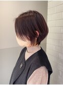 丸み×低めショートボブ