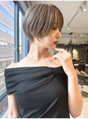 イメチェン外ハネボブ美髪ワイドバングレイヤーショート/柏